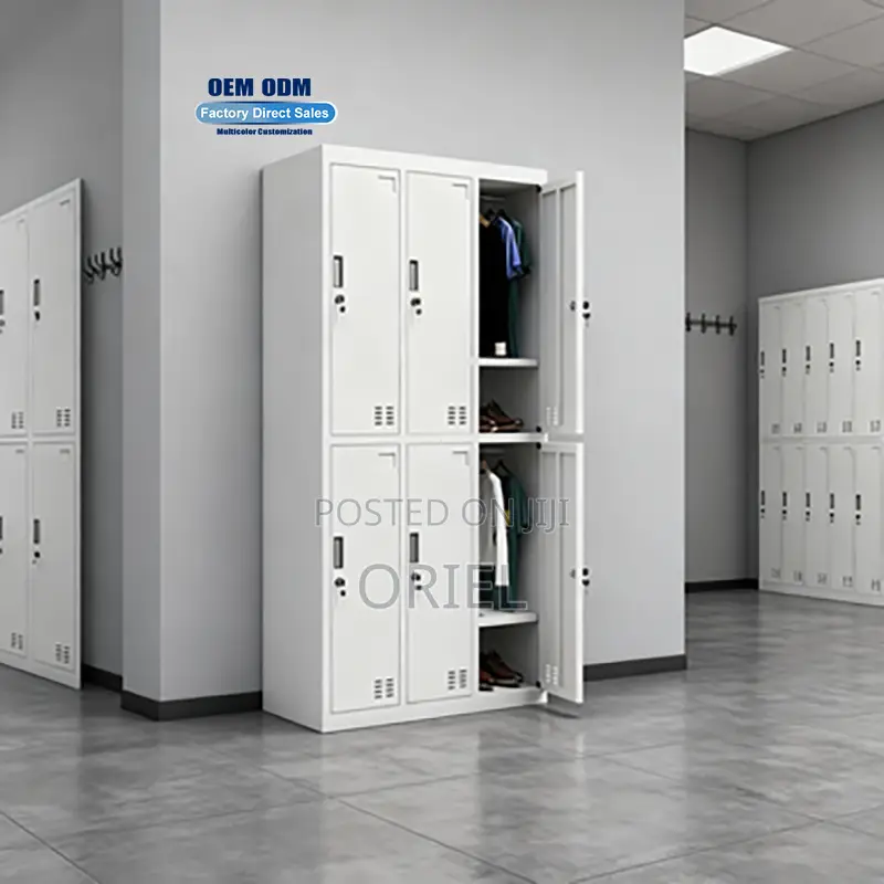Office Cabinet : Metallic 6 Locker Cabinet