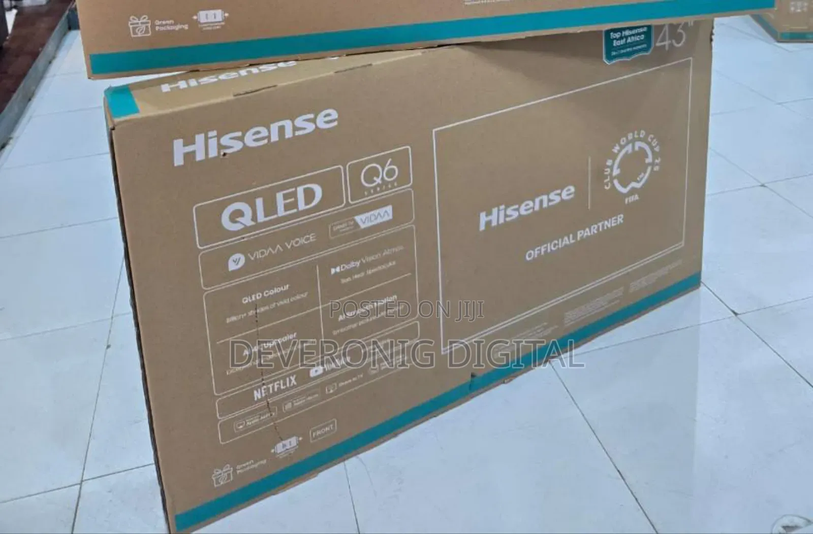 *Hisense 43inch" Smart Qled Q6 Series Smart Android Qled