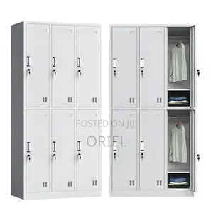 Office Cabinet : Metallic 6 Locker Cabinet
