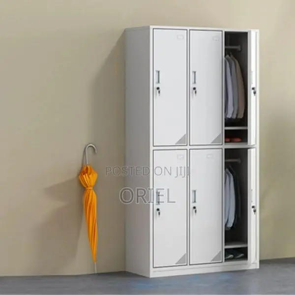Office Cabinet : Metallic 6 Locker Cabinet