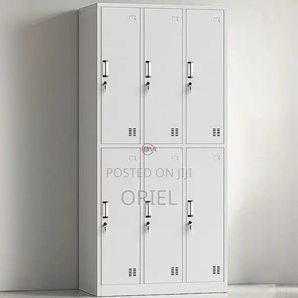 Office Cabinet : Metallic 6 Locker Cabinet