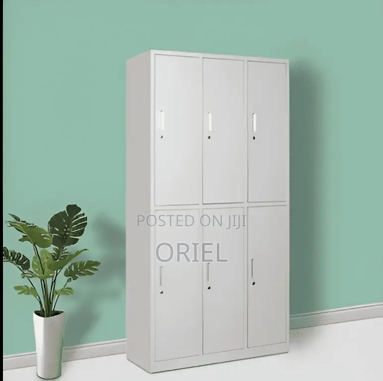 Office Cabinet : Metallic 6 Locker Cabinet
