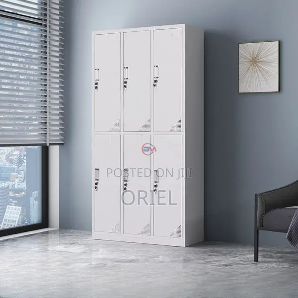 Office Cabinet : Metallic 6 Locker Cabinet