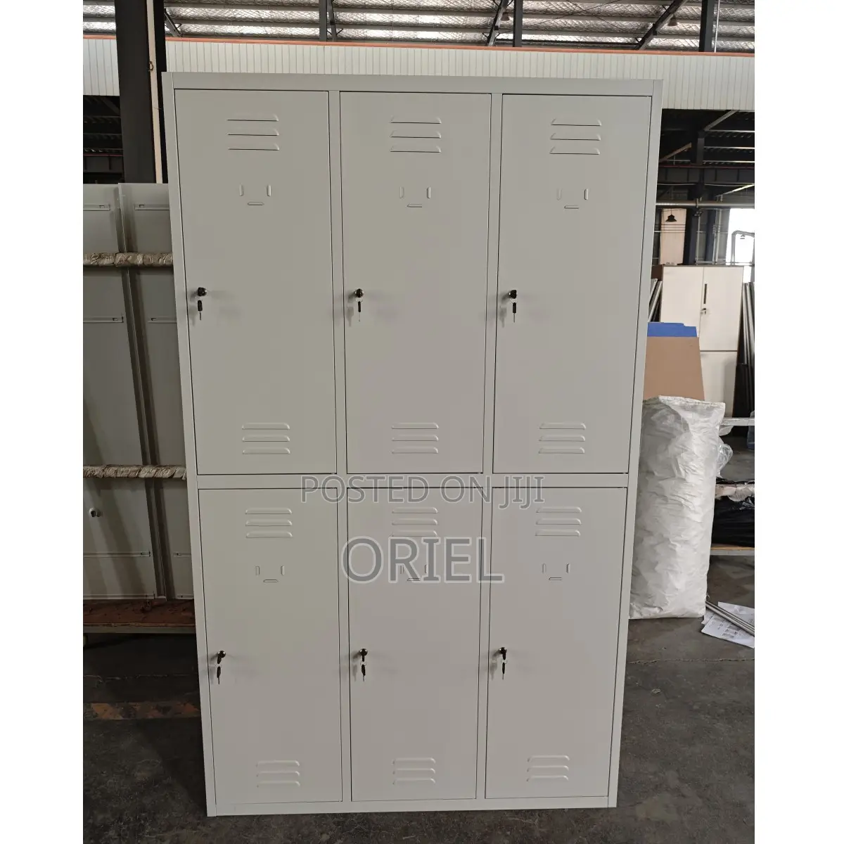 Office Cabinet : Metallic 6 Locker Cabinet