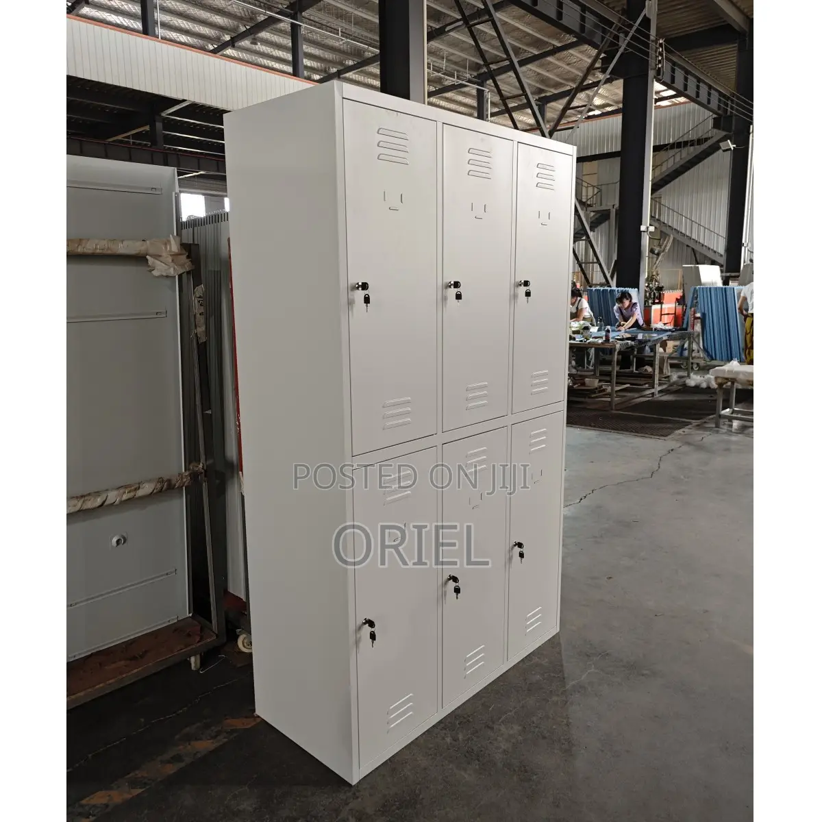Office Cabinet : Metallic 6 Locker Cabinet