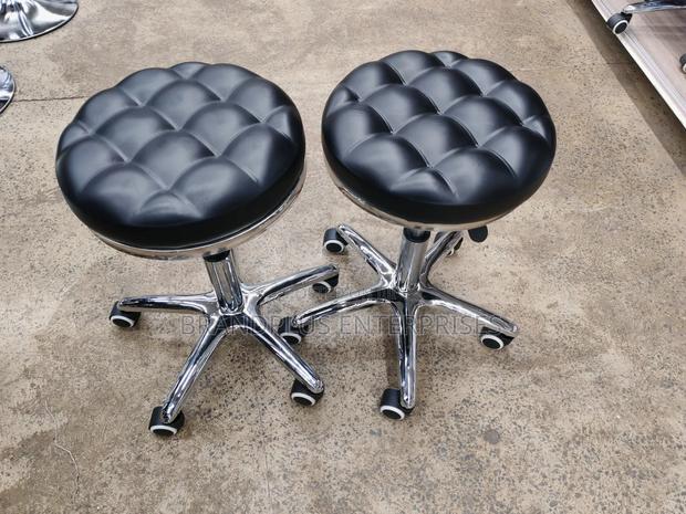 Black Adjustable Salon Stool Pedicure /Manicure - main view