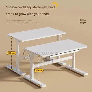 Office Desk : 1m Manual Height Adjustable Desk