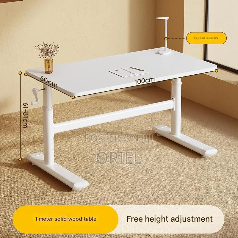 Office Desk : 1m Manual Height Adjustable Desk