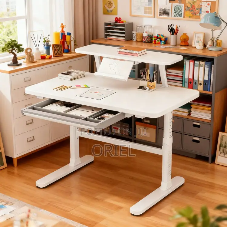 Office Desk : 1m Manual Height Adjustable Desk