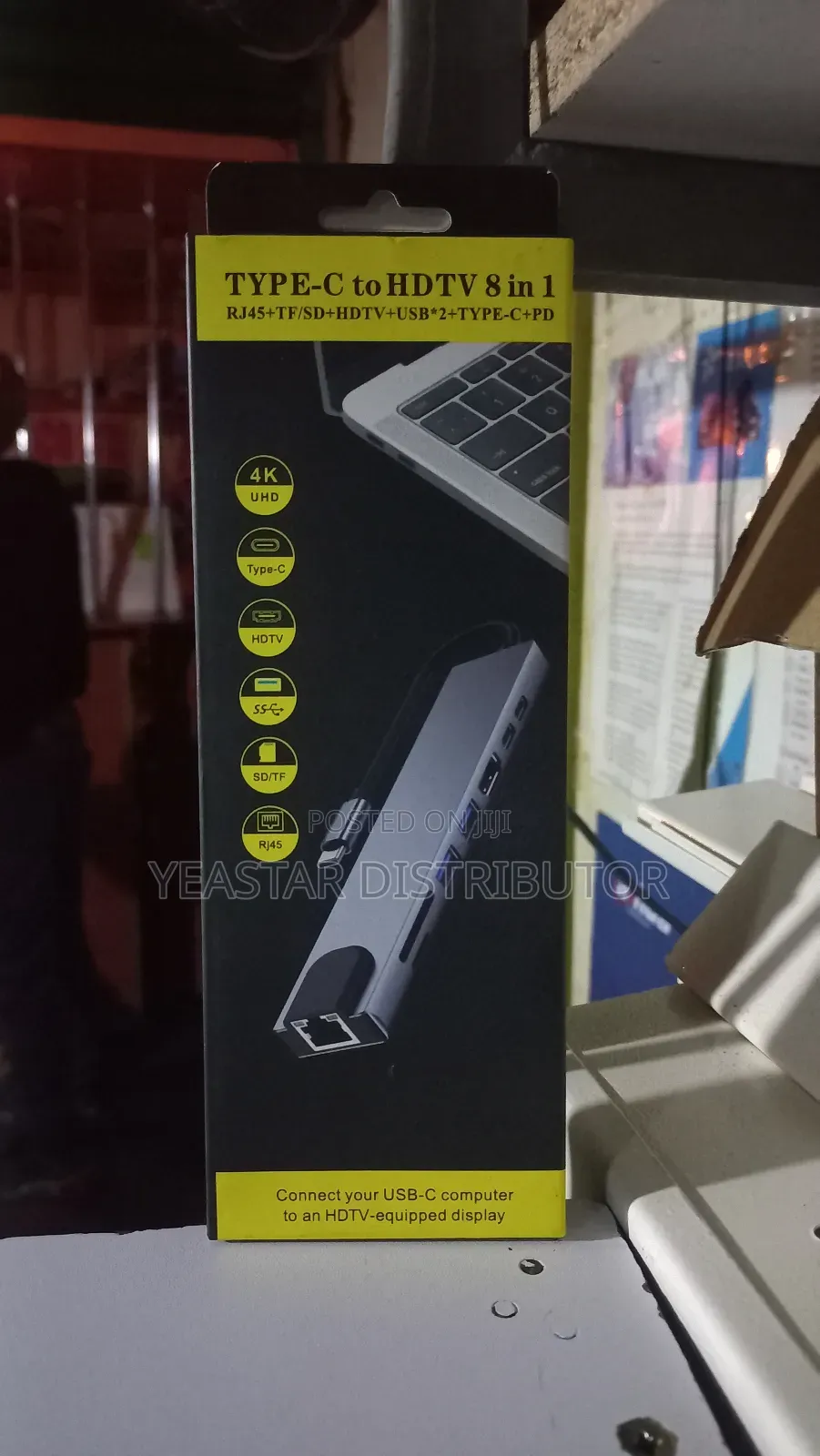 Type C to HDTV 8 in 1 Hub