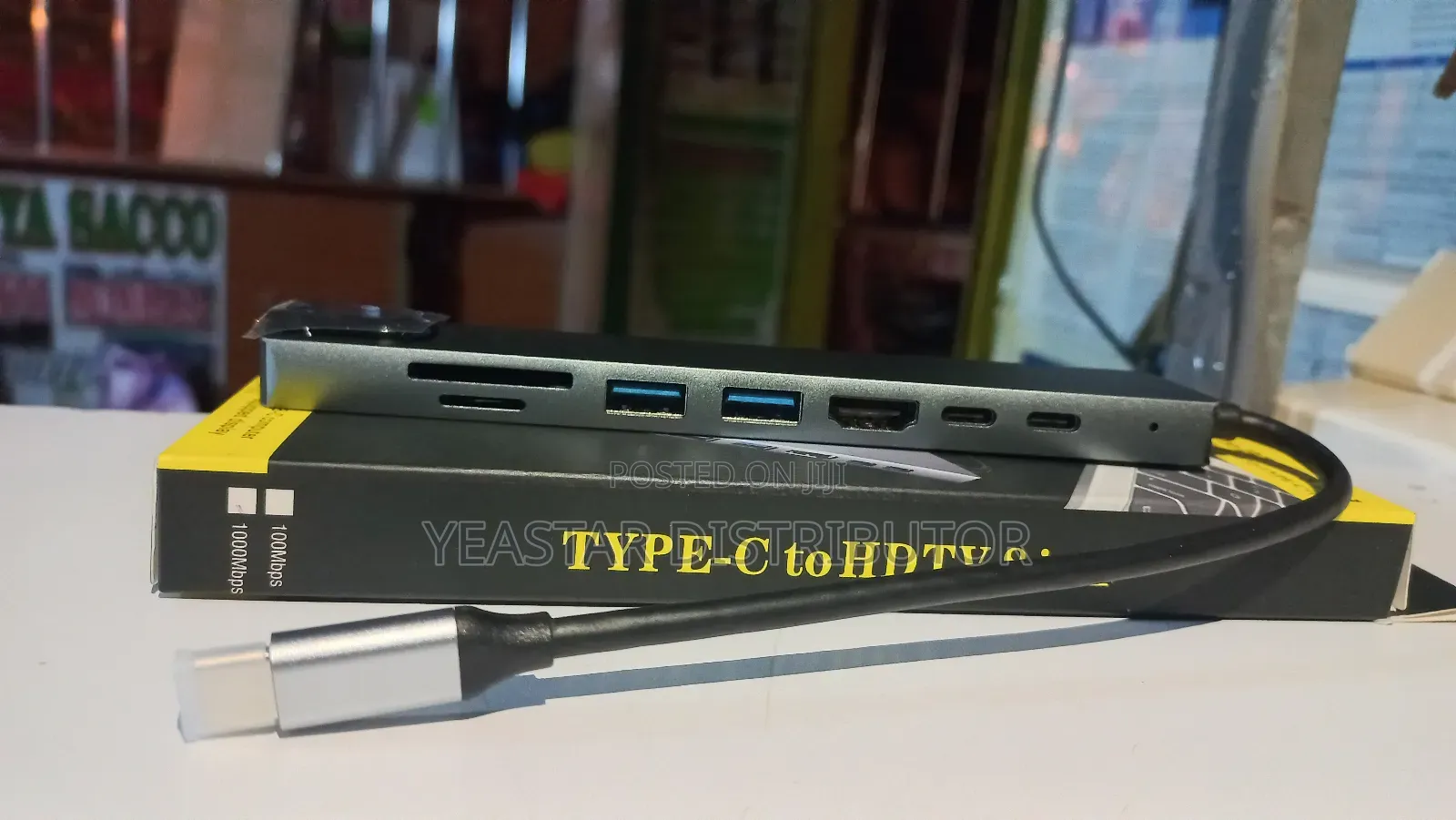 Type C to HDTV 8 in 1 Hub