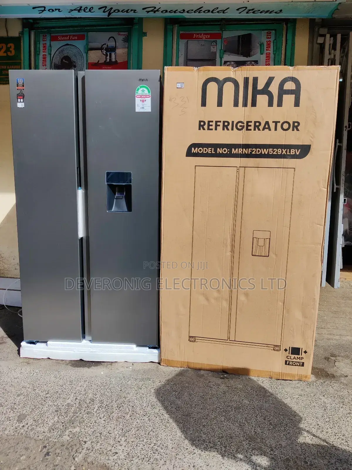 *Mika 529l Side by Side Fridge No Frost