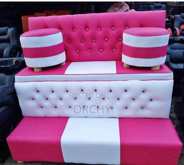 Pink White Pedicure Couch - main view