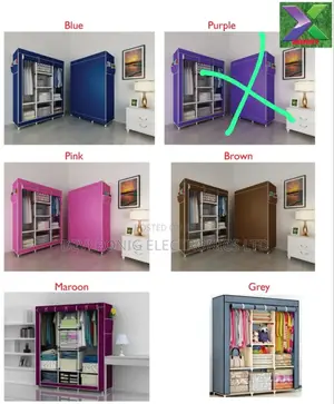 Three Column Wooden Wardrobe