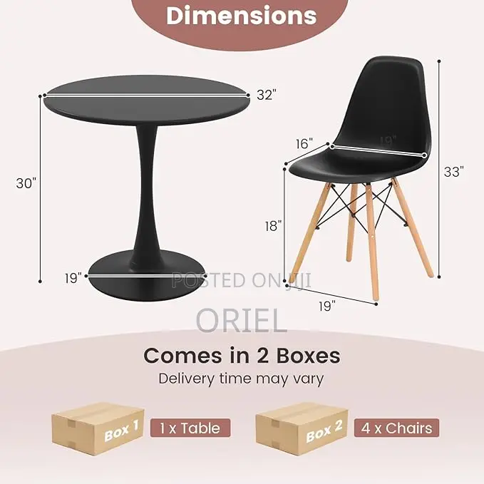 Dining Set : 4-Seater Eames Dining Set
