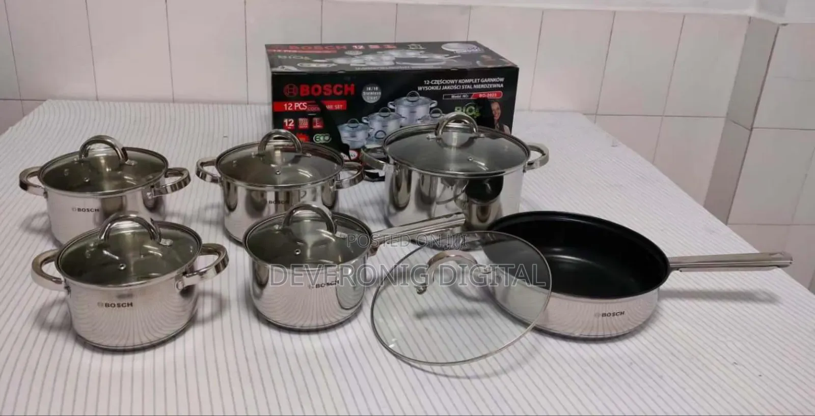 *12pc Bosch Stainless Steel Cookware*
