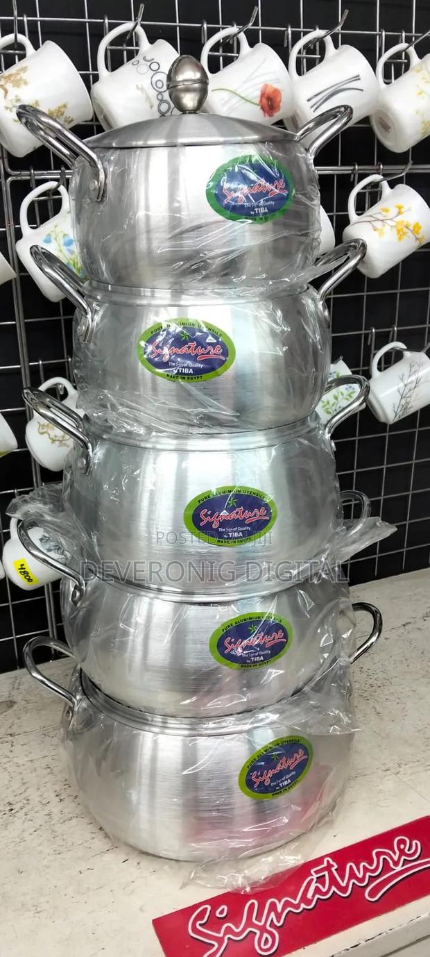 Signature 16/24 (5pcs) Aluminum Sufurias Set Belly Pot With Lids
