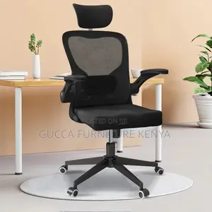 High Back Orthopedic Chair With Flip Armrest