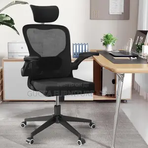 High Back Orthopedic Chair With Flip Armrest