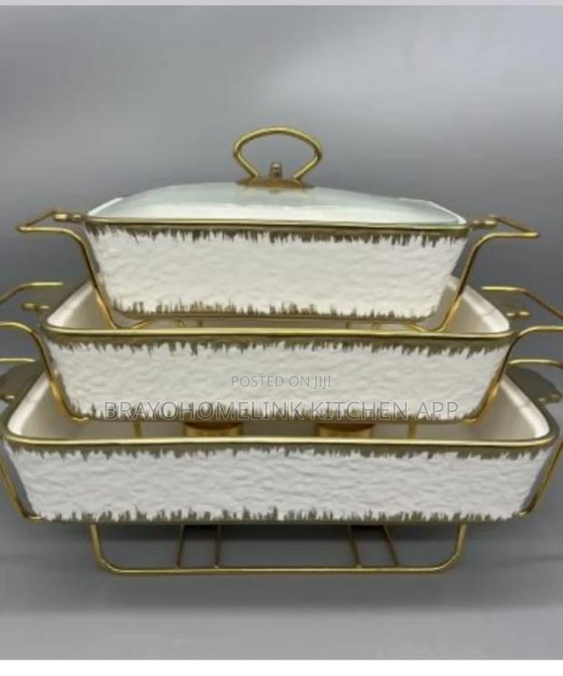 3pcs Ceramic Chaffing Dish - thumbnail 3