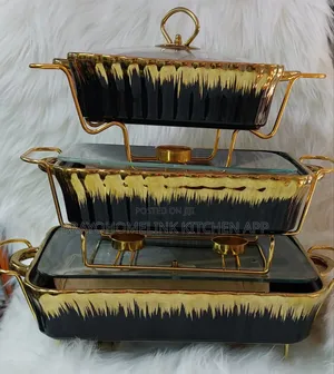 3pcs Ceramic Chaffing Dish