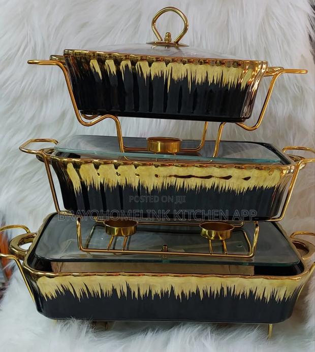 3pcs Ceramic Chaffing Dish - thumbnail 4