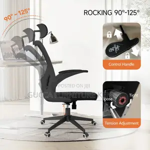 High Back Orthopedic Chair With Flip Armrest