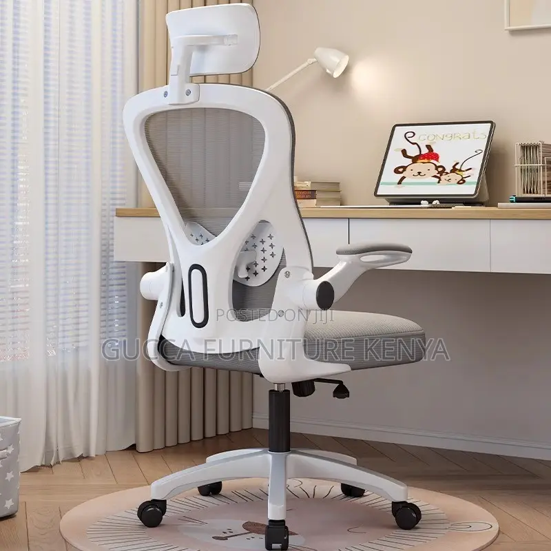 High Back Orthopedic Chair With Flip Armrest