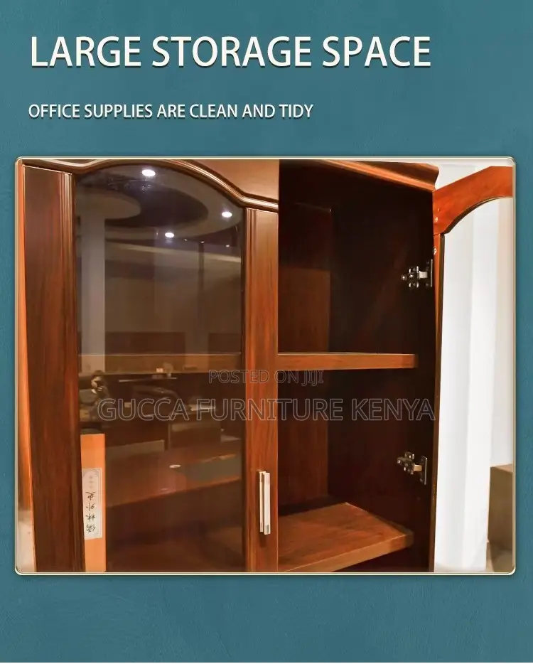 3-doors Mahogany Office Filling Cabinet