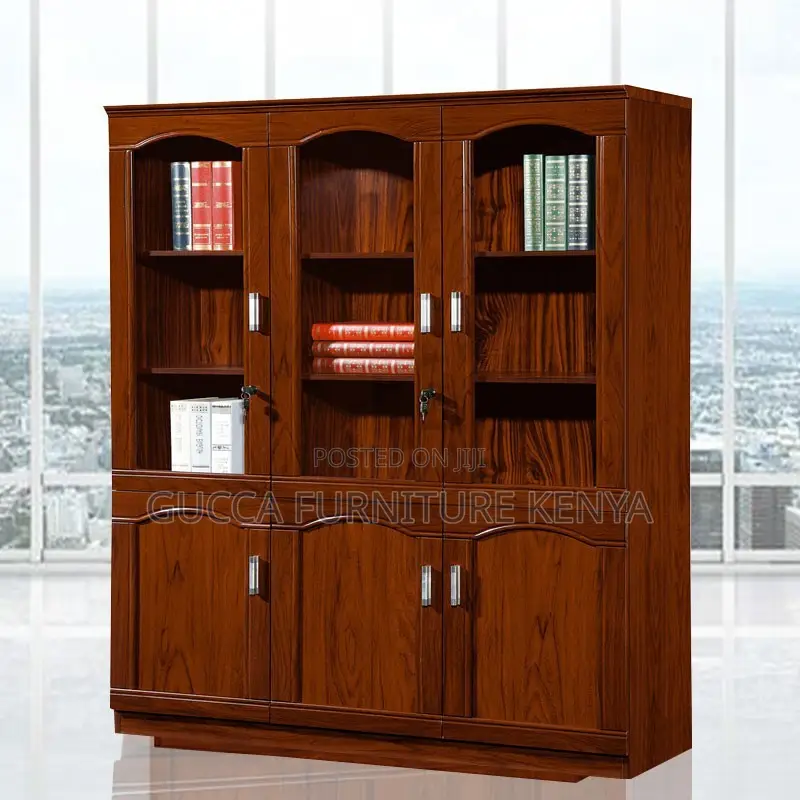 3-doors Mahogany Office Filling Cabinet