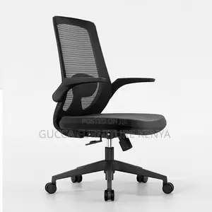 Mid Back Orthopedic Chair With Flip Armrest