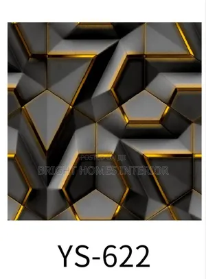 3d Studio Black and Gold Wallpaper