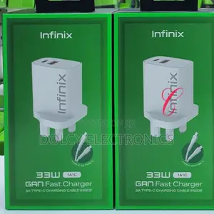 Infinix Xc33uk 33w Dual Ports Gan Fast Charger