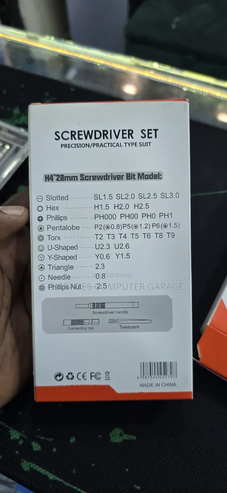 Screwdriver Set 3 In 1 (Screwdriver Connecting Rod And Tweezer)