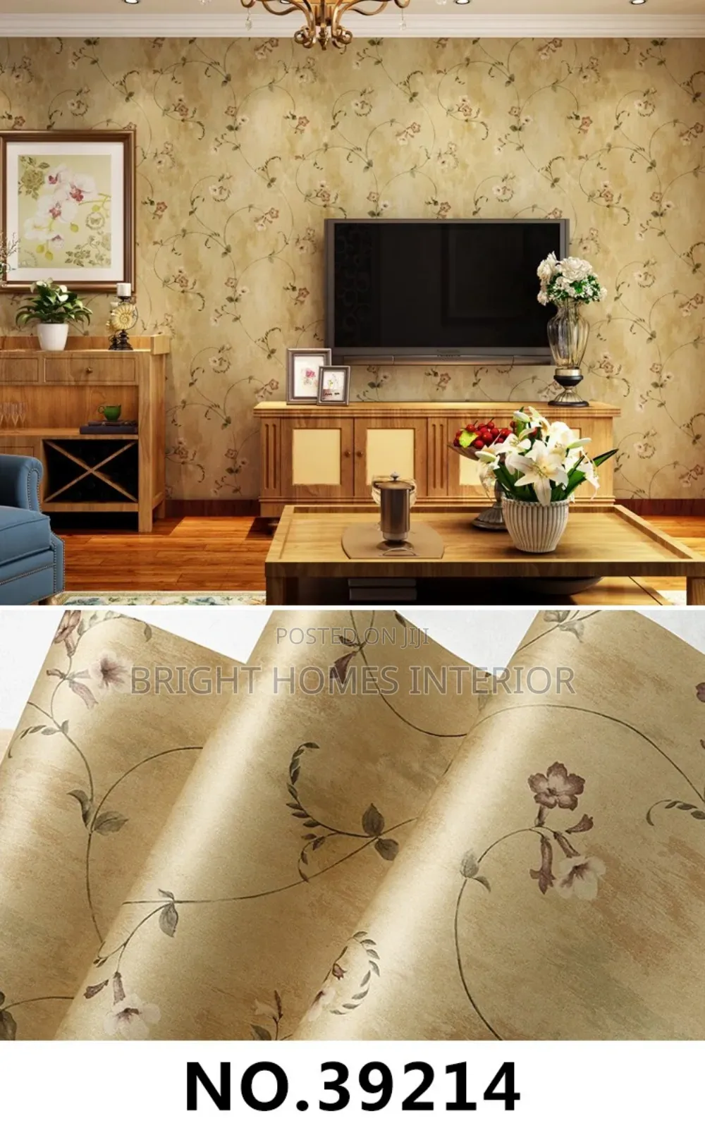 Brown Floral Wallpaper