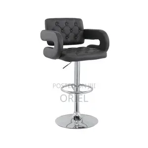 Modern Barstool With Arms : Tufted Adjustable Barstool