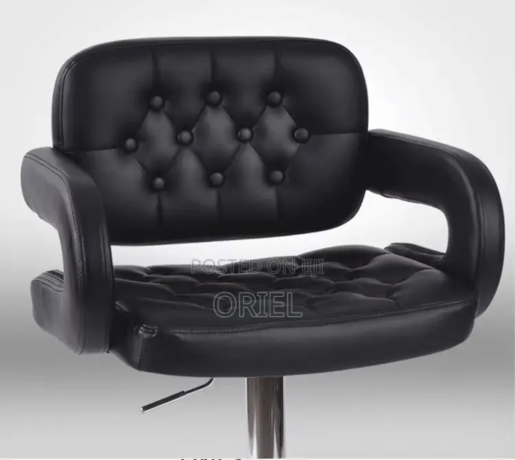 Modern Barstool With Arms : Tufted Adjustable Barstool