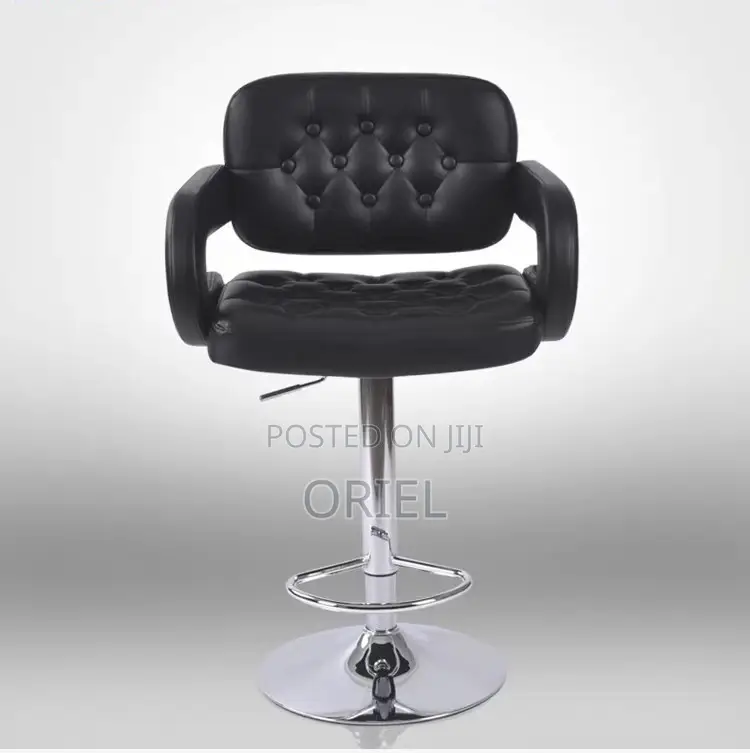 Modern Barstool With Arms : Tufted Adjustable Barstool