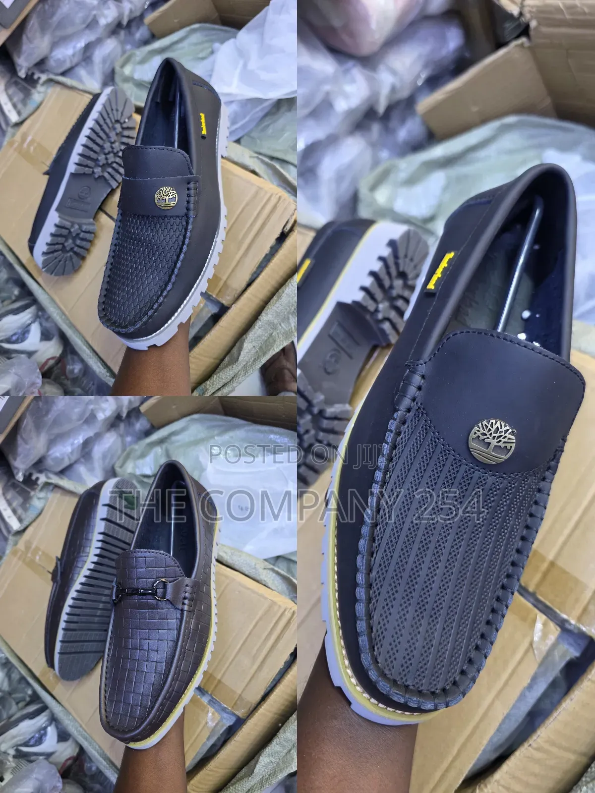 Timberland Casual Leather Rubber Sole Slip on Loafer Shoes