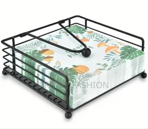 Luxery Golden Serviette Holder With a Bamboo Place On