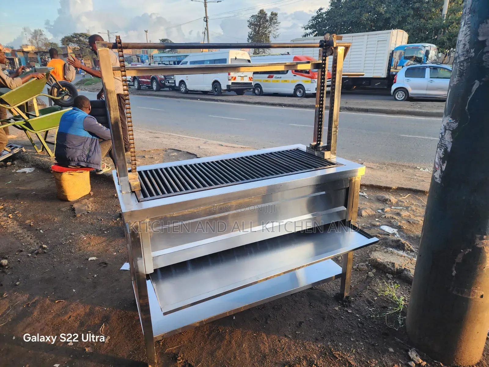 Adjustable Charcoal Choma Grill