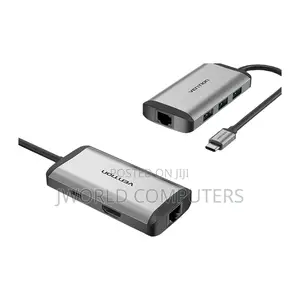 Vention Usb-C + Usb-a to Hdmi Adapter 0.15m Gray Aluminium Alloy