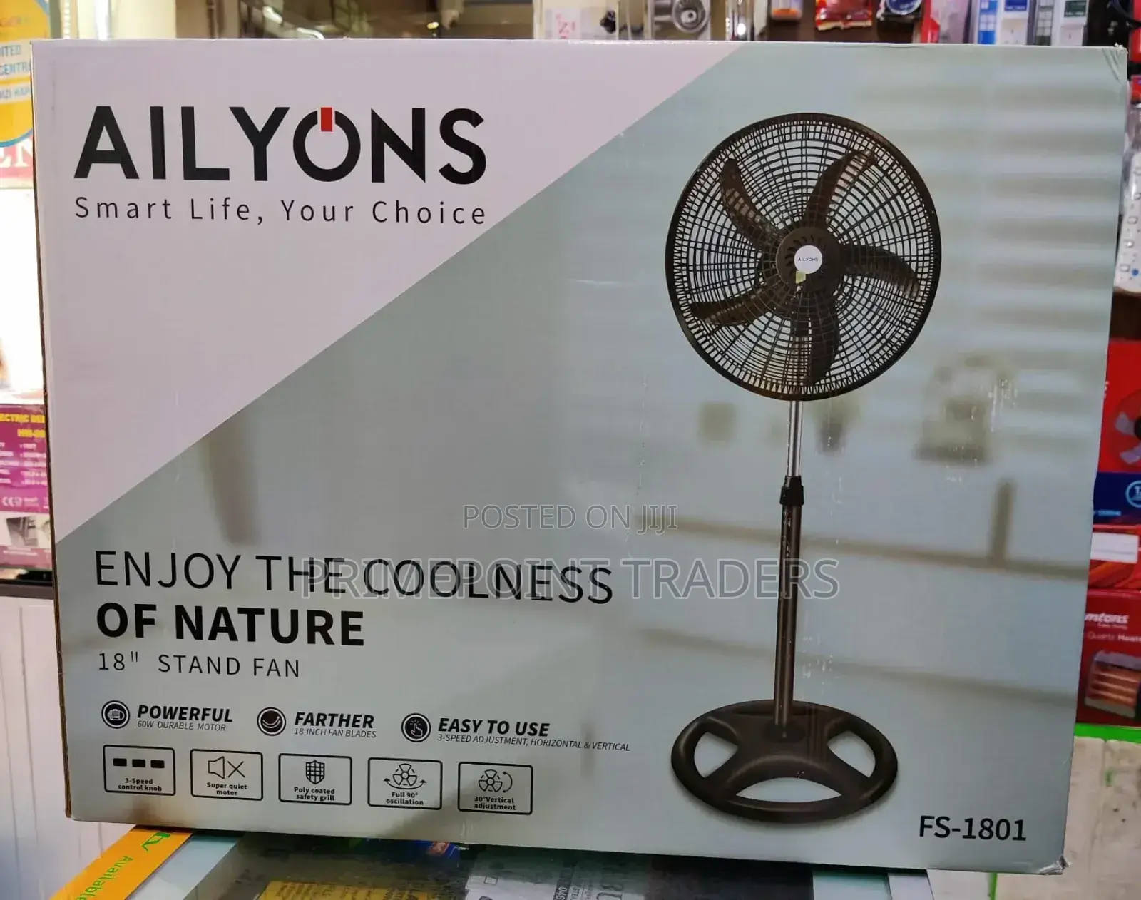 Ailyons 18 Inches Standing Fan