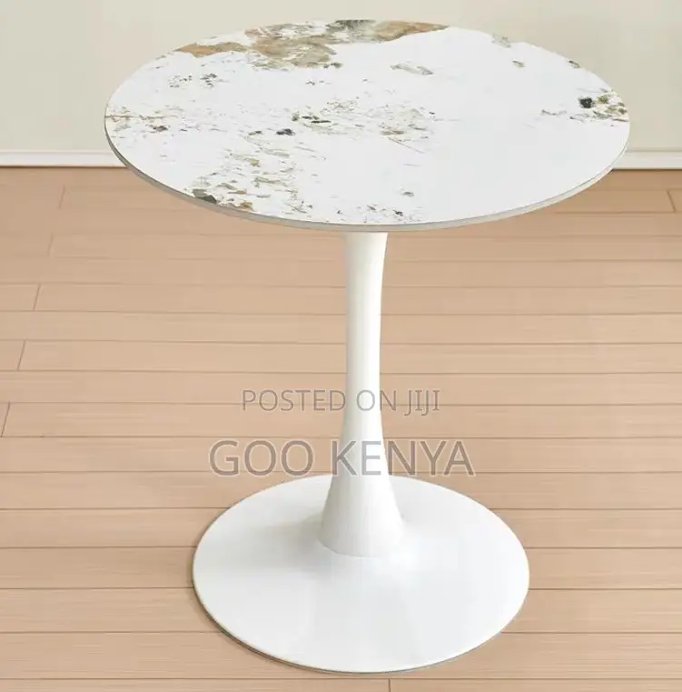 Home Table; Elegant Round Marble Table For Dining, Or Living Area