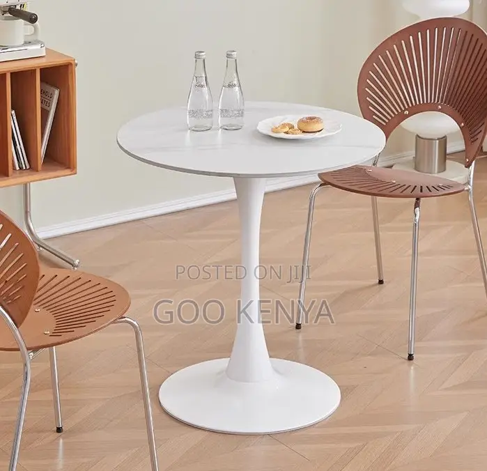 Home Table; Elegant Round Marble Table For Dining, Or Living Area