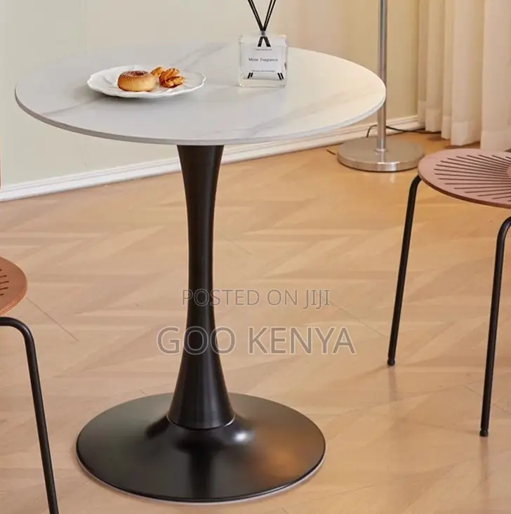 Home Table; Elegant Round Marble Table For Dining, Or Living Area