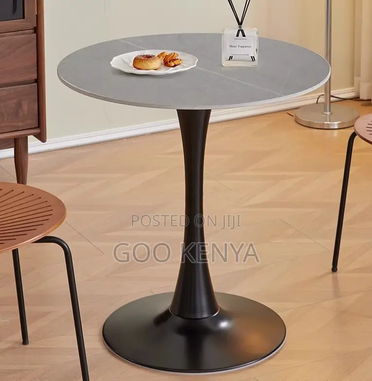 Home Table; Elegant Round Marble Table For Dining, Or Living Area