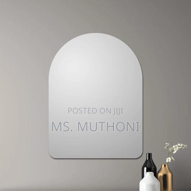 Peel and Stick Arched Bathroom Vanity Mirror, - thumbnail 3