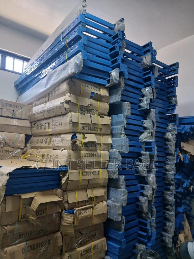 Blue Industrial Shelves Available - main view