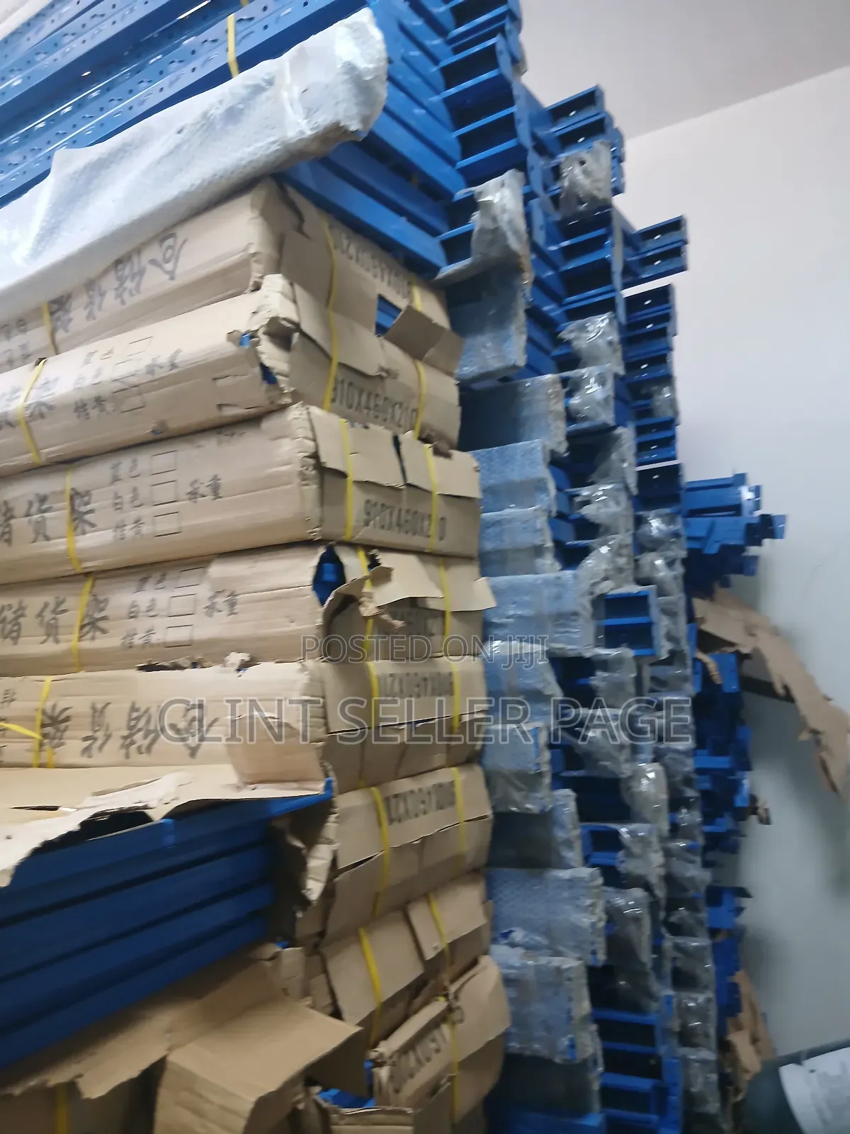 Blue Industrial Shelves Available